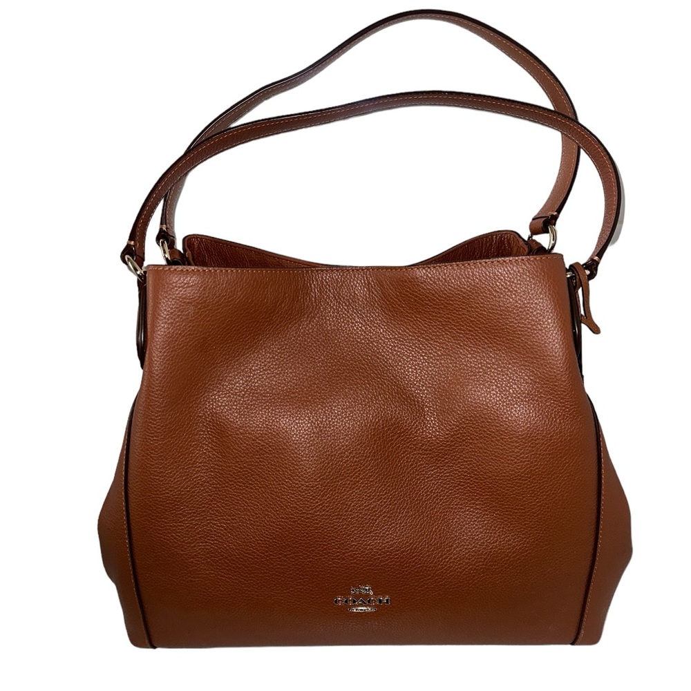 Coach Edie 31 Saddle Tan Shoulder Bag Purse Handbag 14”